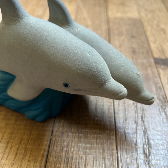 Vintage 95 double dolphin ceramic figure decor - Picture 15 of 16